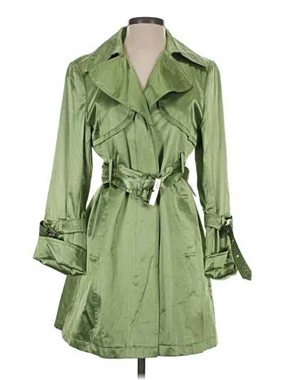 Pre-owned Hilary Radley Trenchcoat In Green