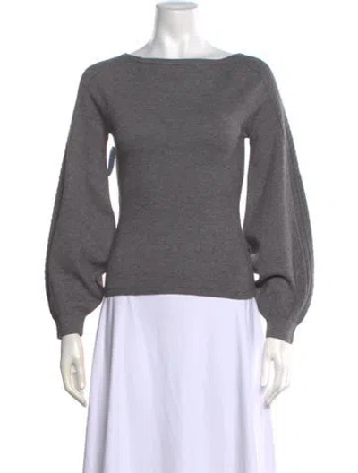 Pre-owned Hill House Home Bateau Neckline Sweater W/ Tags In Gray