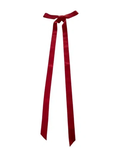 Pre-owned Hill House Home Bow Hair Clip In Red