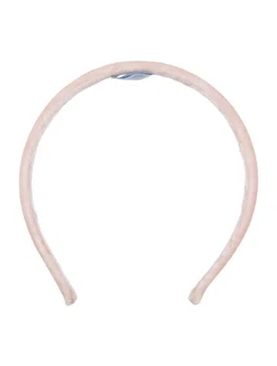 Pre-owned Hill House Home Casual Velvet Headband In Pink