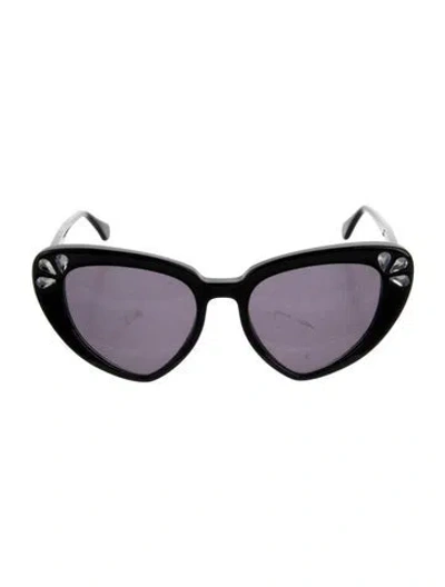 Pre-owned Hill House Home Cat-eye Tinted Sunglasses In Black