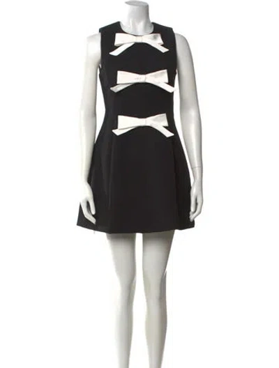 Pre-owned Hill House Home Crew Neck Mini Dress In Black