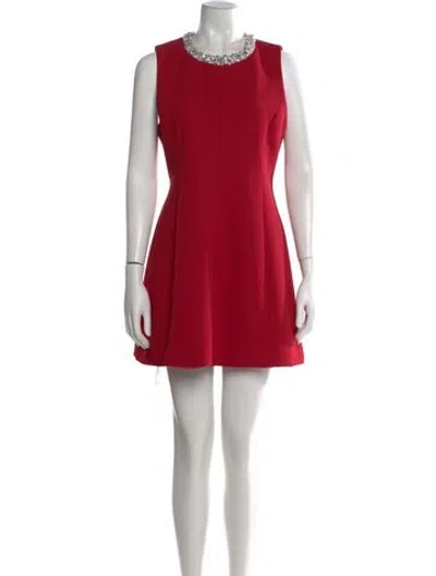 Pre-owned Hill House Home Crew Neck Mini Dress In Red