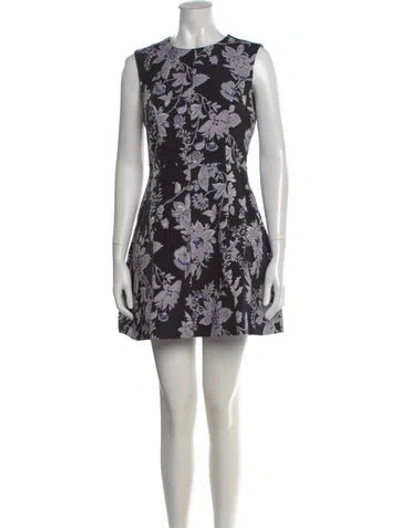 Pre-owned Hill House Home Floral Print Mini Dress In Black