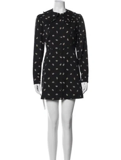 Pre-owned Hill House Home Floral Print Mini Dress In Blue