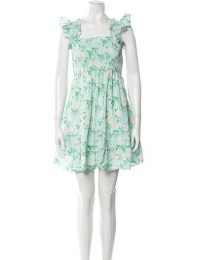 Pre-owned Hill House Home Floral Print Mini Dress In Multi
