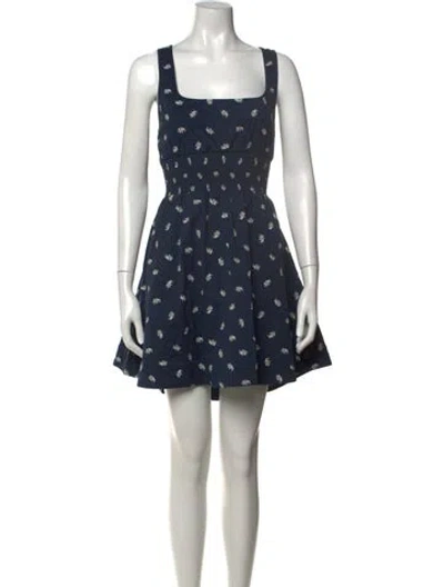 Pre-owned Hill House Home Floral Print Mini Dress W/ Tags In Multi