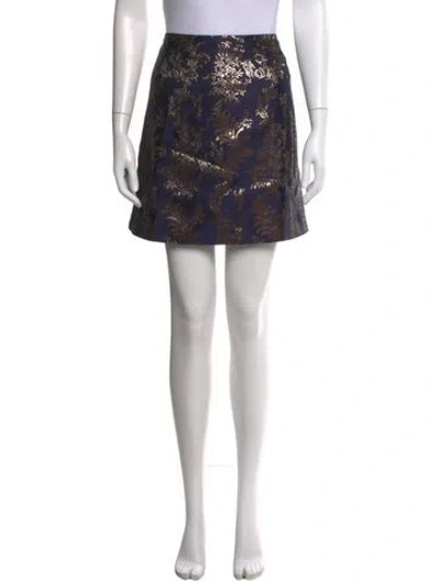 Pre-owned Hill House Home Floral Print Mini Skirt W/ Tags In Multi