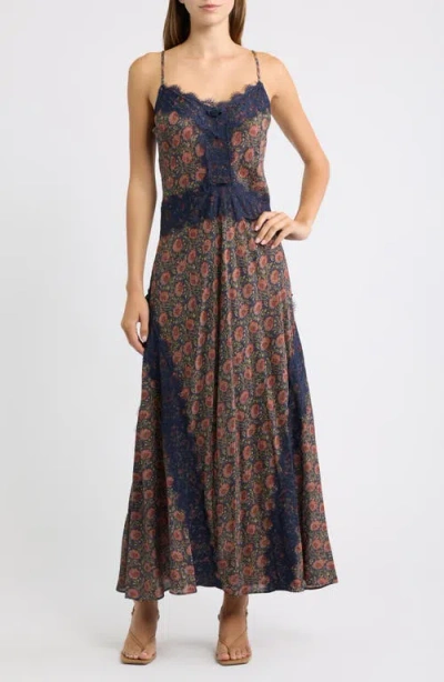 Hill House Home Francesca Lace Trim Slipdress In Multi