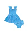 Hill House Home Girls' The Baby Ellie Nap Dress - Little Kid In Hydrangea Blue