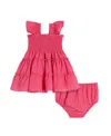 Hill House Home Girls' The Baby Ellie Nap Dress - Baby, Little Kid In Watermelon Tonal Seersucker