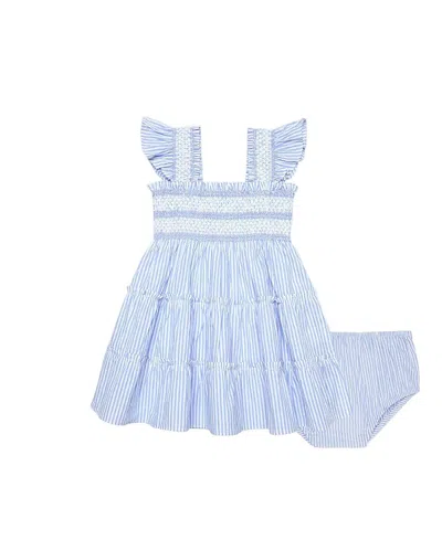 Hill House Home Girls' The Tiny Akira Dress - Little Kid, Big Kid In Blue