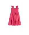 Hill House Home Girls' The Tiny Ellie Nap Dress - Little Kid, Big Kid In Watermelon Tonal Seersucker