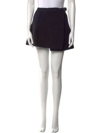 Pre-owned Hill House Home Glitter Accents Mini Skirt In Black