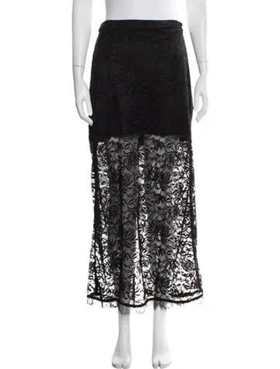 Pre-owned Hill House Home Lace Long Skirt In Black