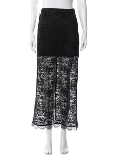 Pre-owned Hill House Home Lace Pattern Long Skirt W/ Tags In Black
