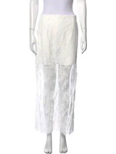 Pre-owned Hill House Home Lace Pattern Long Skirt W/ Tags In White