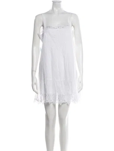 Pre-owned Hill House Home Lace Pattern Mini Dress W/ Tags In White