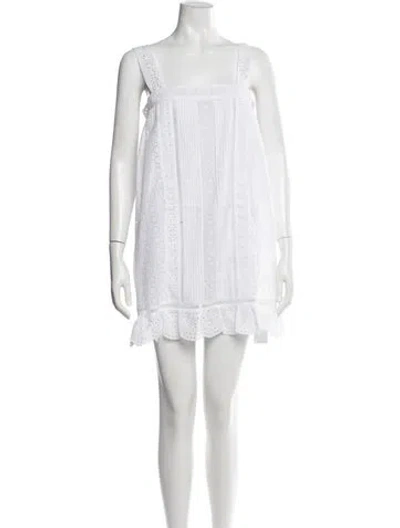 Pre-owned Hill House Home Lace Pattern Mini Dress W/ Tags In White