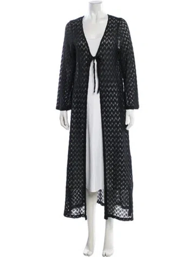 Pre-owned Hill House Home Lace Pattern Robe In Blue