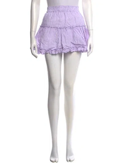 Pre-owned Hill House Home Linen Mini Skirt In Multi