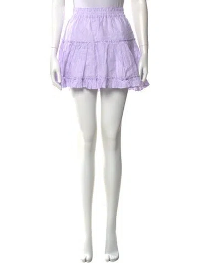 Pre-owned Hill House Home Linen Mini Skirt In Purple