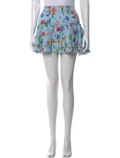 Pre-owned Hill House Home Linen Mini Skirt W/ Tags In Blue