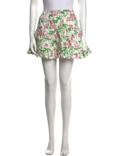 Pre-owned Hill House Home Linen Mini Skirt In White