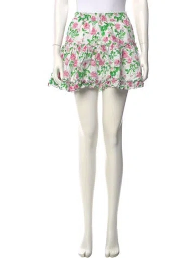 Pre-owned Hill House Home Linen Mini Skirt In White