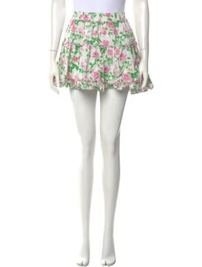 Pre-owned Hill House Home Linen Mini Skirt In White