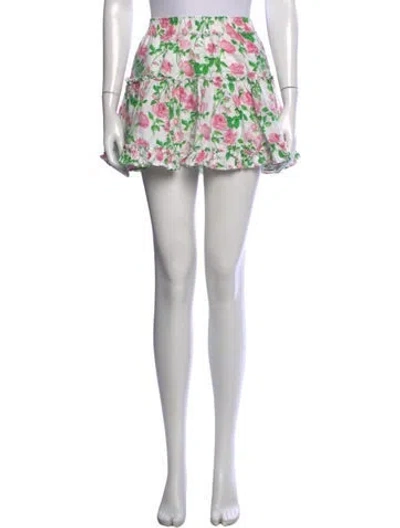 Pre-owned Hill House Home Linen Mini Skirt In White
