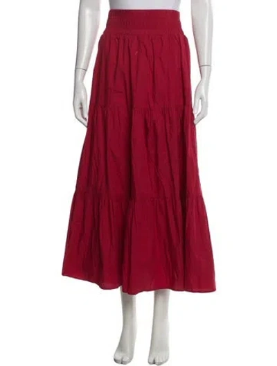 Pre-owned Hill House Home Long Skirt In Red