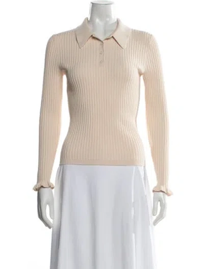 Pre-owned Hill House Home Long Sleeve Polo In Neutral