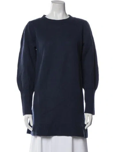 Pre-owned Hill House Home Merino Wool Crew Neck Sweater In Blue