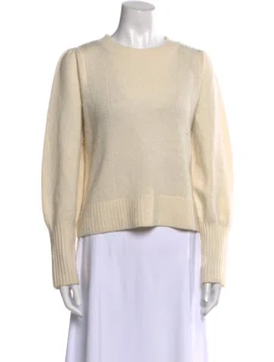 Pre-owned Hill House Home Merino Wool Crew Neck Sweater In Neutral