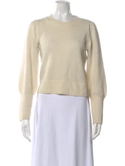 Pre-owned Hill House Home Merino Wool Crew Neck Sweater In Neutral
