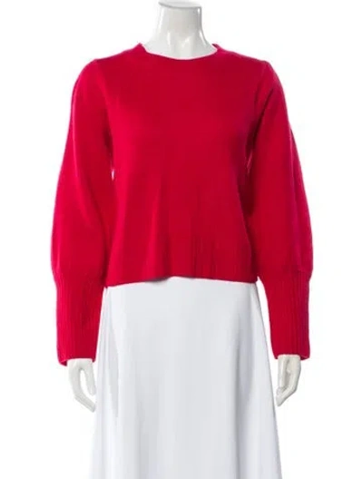 Pre-owned Hill House Home Merino Wool Crew Neck Sweater In Red