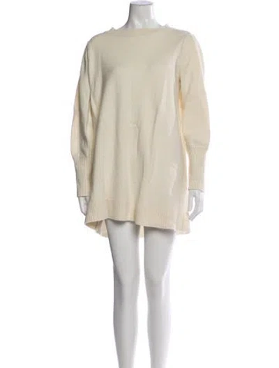 Pre-owned Hill House Home Merino Wool Mini Dress In Neutral