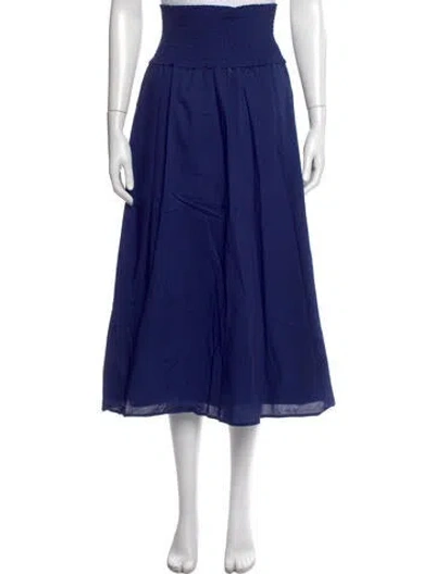 Pre-owned Hill House Home Midi Length Skirt In Blue