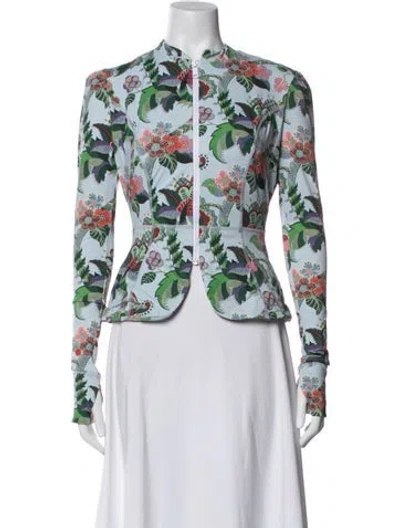 Pre-owned Hill House Home Nylon Floral Print Jacket W/ Tags In Multi