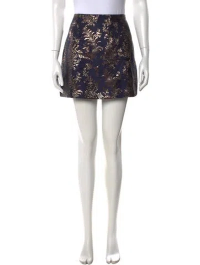 Pre-owned Hill House Home Patterned Mini Skirt W/ Tags In Multi