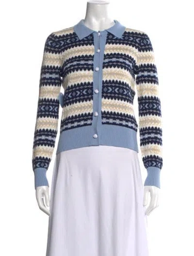 Pre-owned Hill House Home Patterned Sweater W/ Tags In Blue
