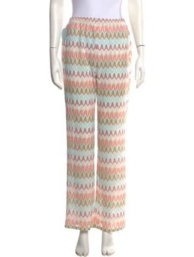 Pre-owned Hill House Home Patterned Wide Leg Pants W/ Tags In Neutrals