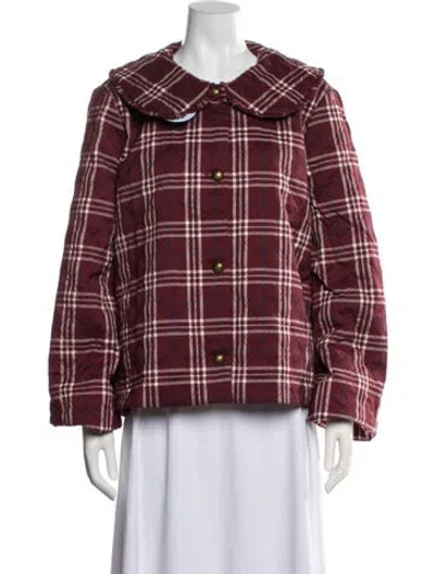 Pre-owned Hill House Home Plaid Print Jacket W/ Tags In Multicolor