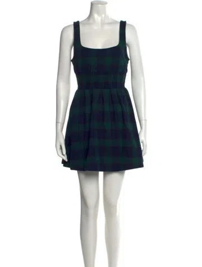 Pre-owned Hill House Home Plaid Print Mini Dress In Multi