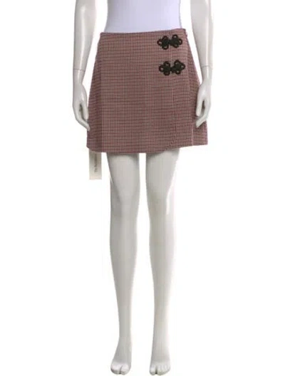 Pre-owned Hill House Home Plaid Print Mini Skirt W/ Tags In Multi