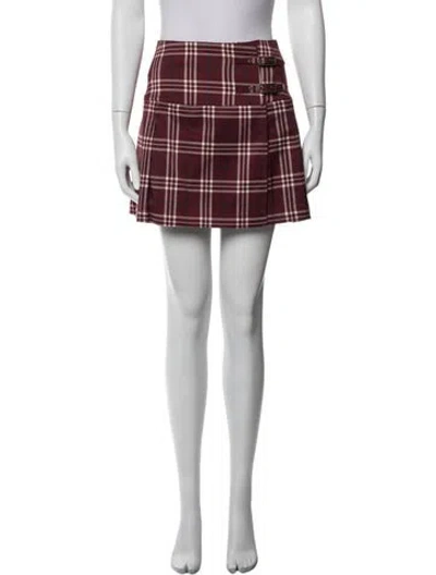 Pre-owned Hill House Home Plaid Print Mini Skirt W/ Tags In Multicolor