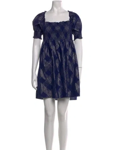 Pre-owned Hill House Home Printed Mini Dress