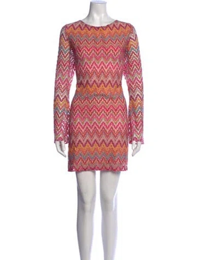 Pre-owned Hill House Home Printed Mini Dress W/ Tags In Pink