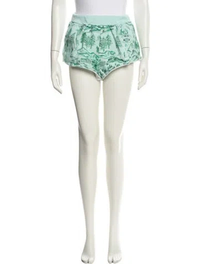 Pre-owned Hill House Home Printed Mini Shorts In Multi